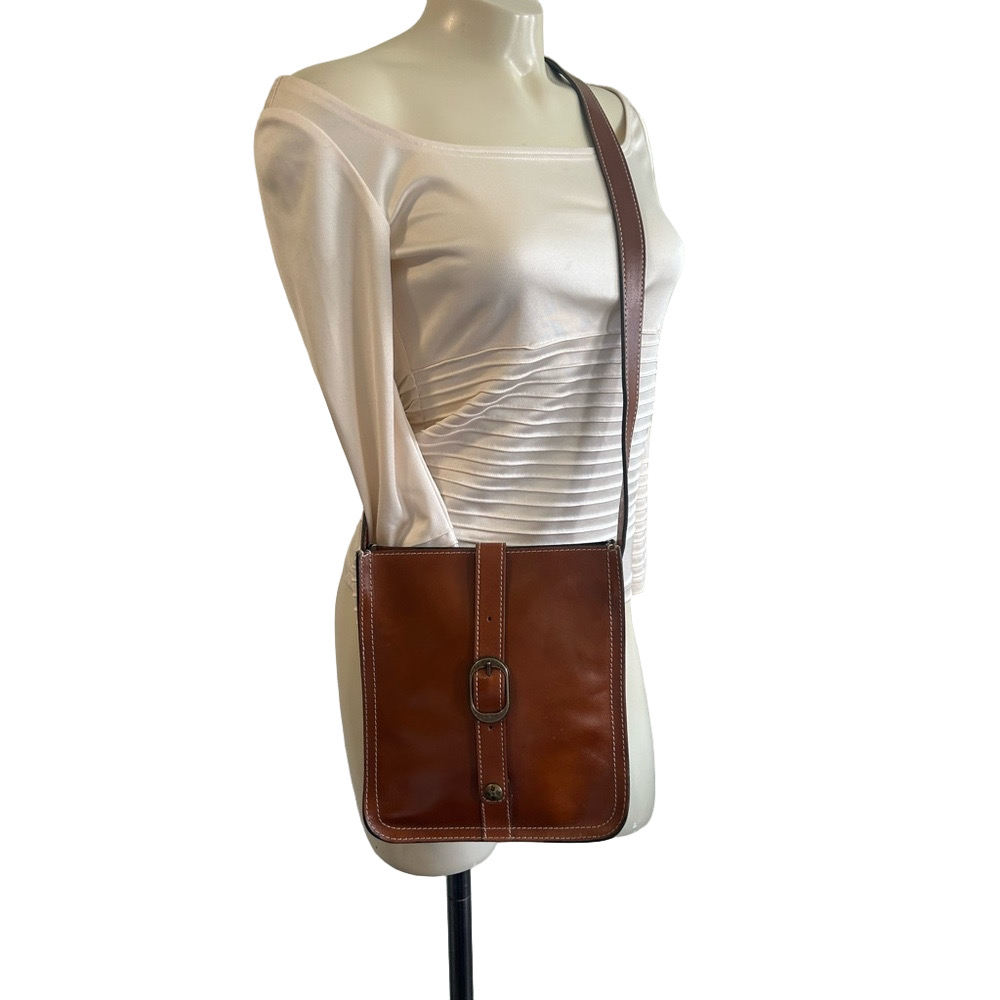 Patricia Nash Brown Leather Messenger Vintage Appeal bag NWOT